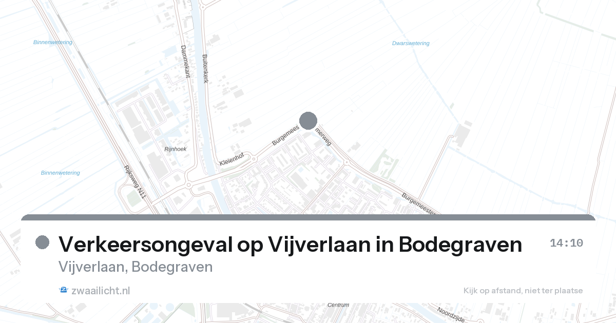 Verkeersongeval op Vijverlaan in Bodegraven — 21 feb 2026