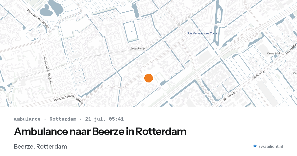 Ambulance naar Beerze in Rotterdam — 21 jul 2026