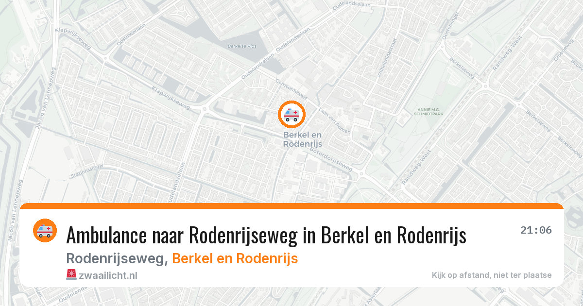 Ambulance naar Rodenrijseweg in Berkel en Rodenrijs — 20 mei 2026