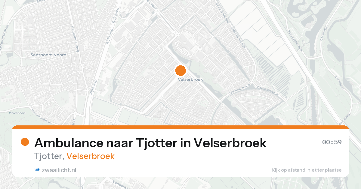 Ambulance naar Tjotter in Velserbroek — 24 aug 2026