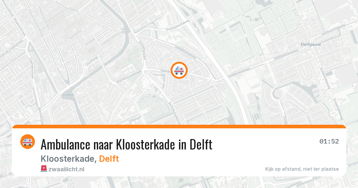 Ambulance naar Kloosterkade in Delft — 17 mei 2026
