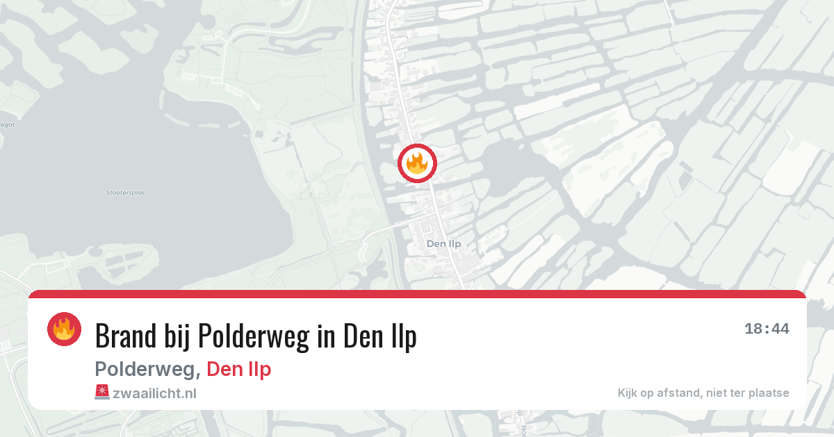Brand bij Polderweg in Den Ilp — 17 mei 2026