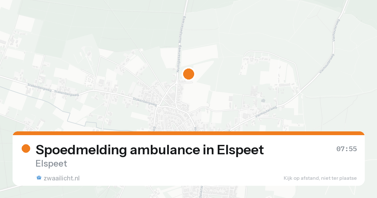 Spoedmelding ambulance in Elspeet — 18 aug 2026