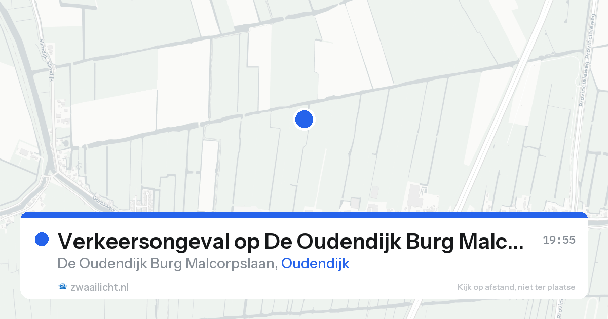 Verkeersongeval op De Oudendijk Burg Malcorpslaan in Oudendijk — 22 aug 2026