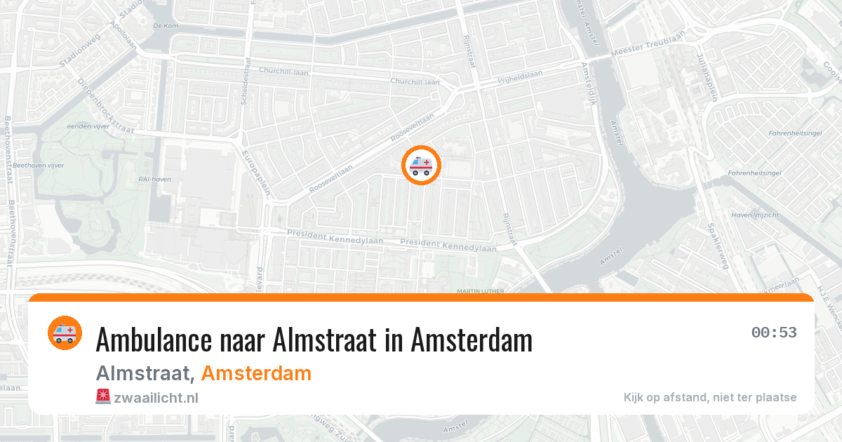 Ambulance naar Almstraat in Amsterdam — 7 aug 2026