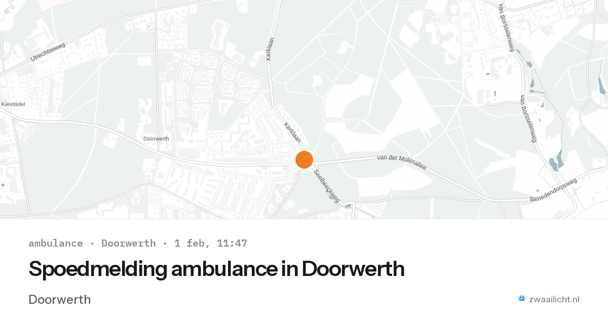 Spoedmelding ambulance in Doorwerth — 1 feb 2026