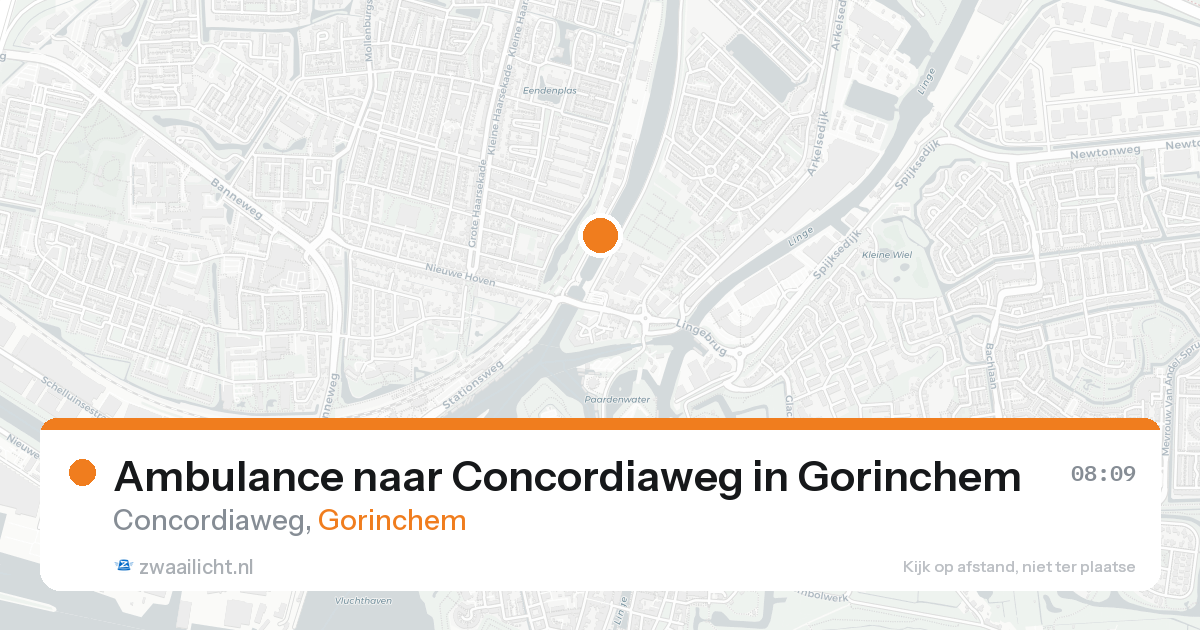 Ambulance naar Concordiaweg in Gorinchem — 19 aug 2026