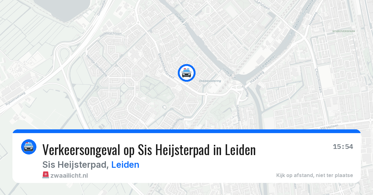 Verkeersongeval op Sis Heijsterpad in Leiden — 19 mrt 2026