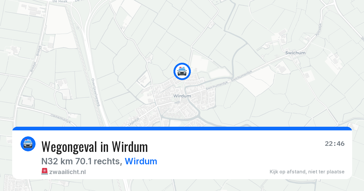 Wegongeval in Wirdum — 12 jun 2026