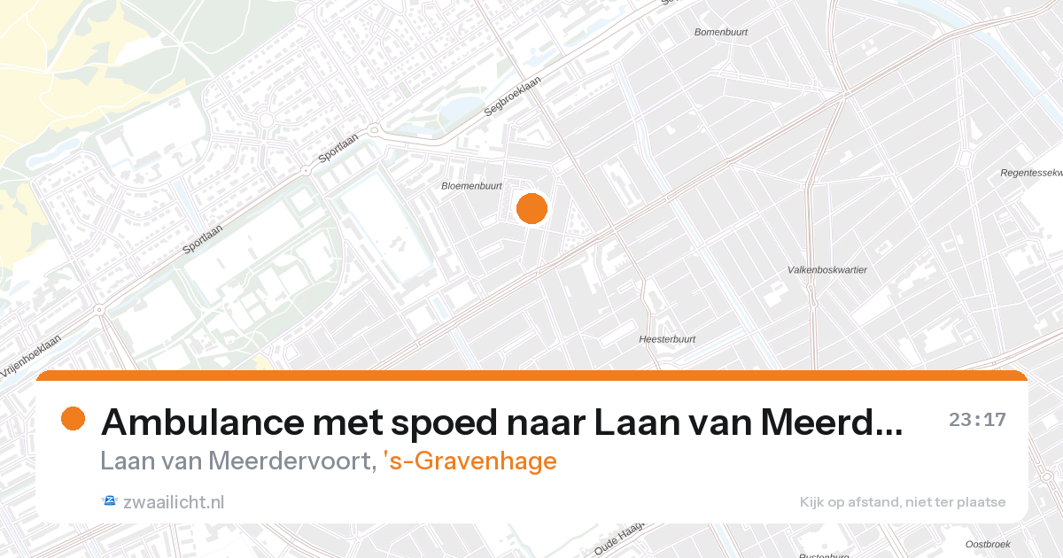 Ambulance met spoed naar Laan van Meerdervoort in 's-Gravenhage — 26 aug 2026