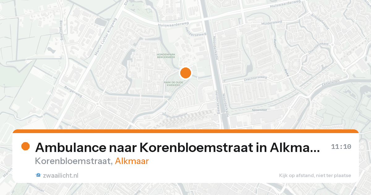 Ambulance naar Korenbloemstraat in Alkmaar — 16 aug 2026