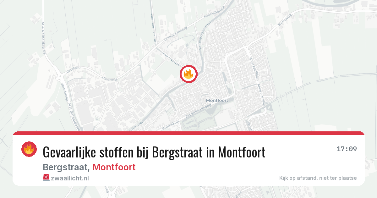 Gevaarlijke stoffen bij Bergstraat in Montfoort — 2 apr 2026
