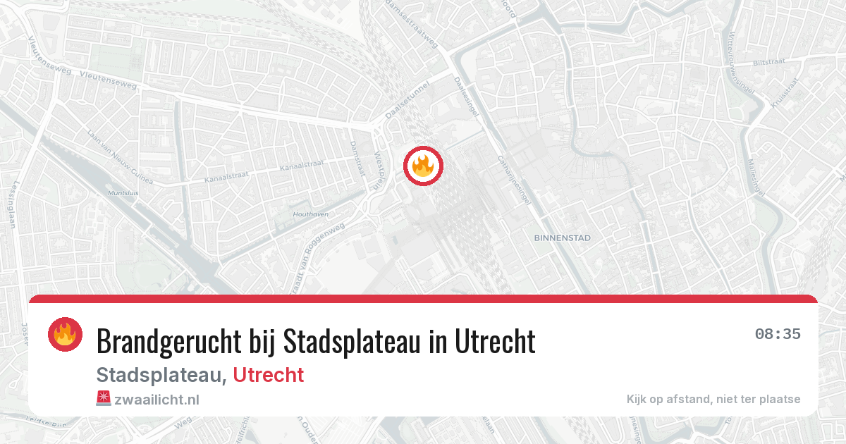 Brandgerucht bij Stadsplateau in Utrecht — 10 jun 2026
