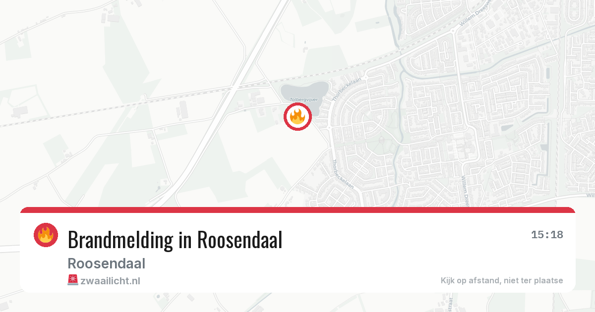 Brandmelding in Roosendaal — 12 aug 2026