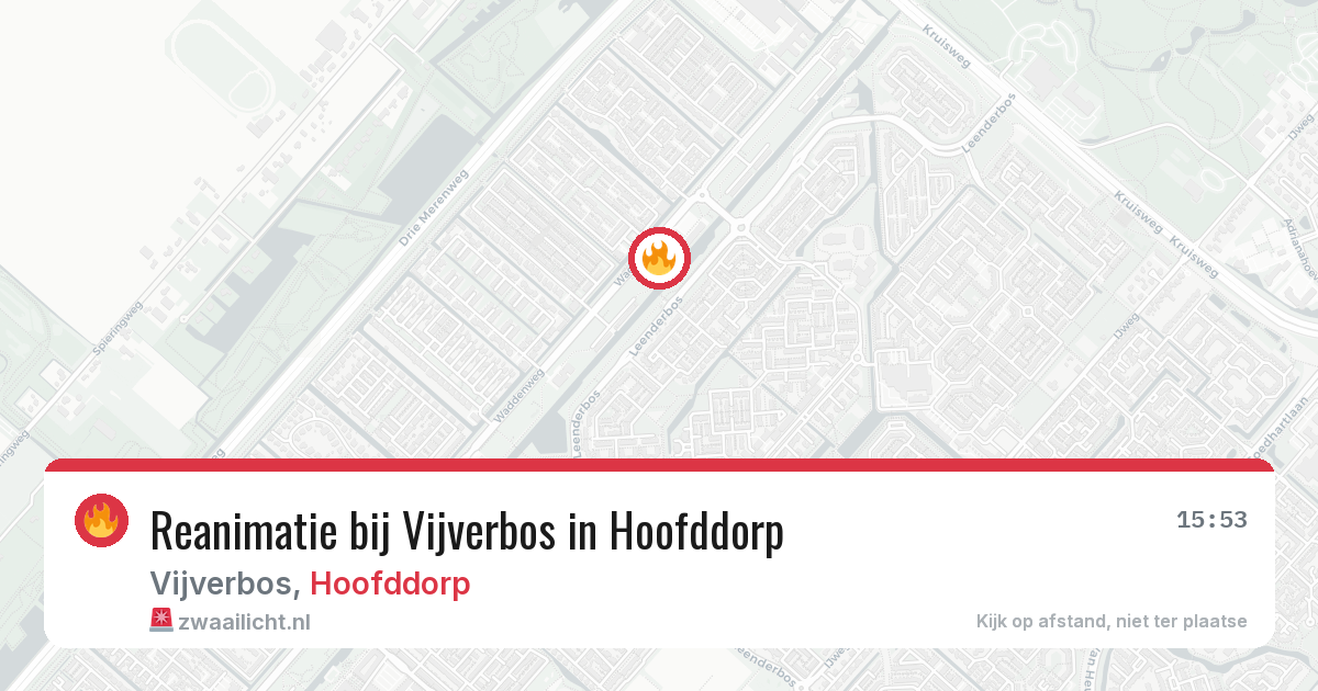 Reanimatie bij Vijverbos in Hoofddorp — 19 jan 2026