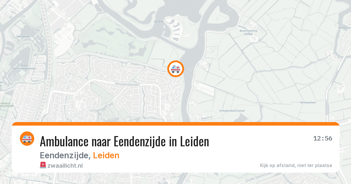 Ambulance naar Eendenzijde in Leiden — 10 jul 2026