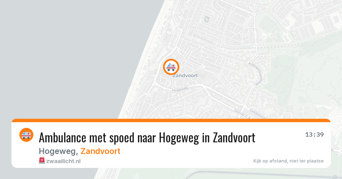 Ambulance met spoed naar Hogeweg in Zandvoort — 15 jun 2026