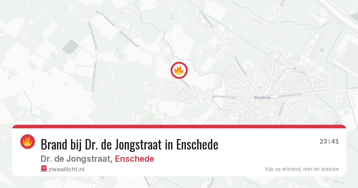 Brand bij Dr. de Jongstraat in Enschede — 6 apr 2026
