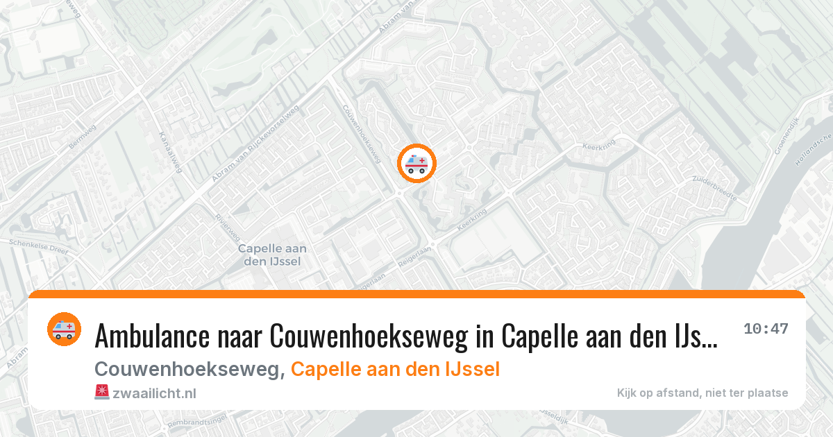 Ambulance naar Couwenhoekseweg in Capelle aan den IJssel — 20 mei 2026
