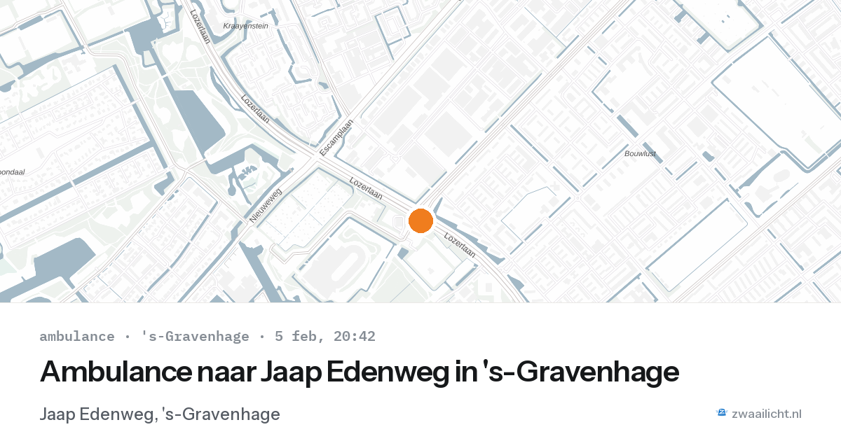 Ambulance naar Jaap Edenweg in 's-Gravenhage — 5 feb 2026