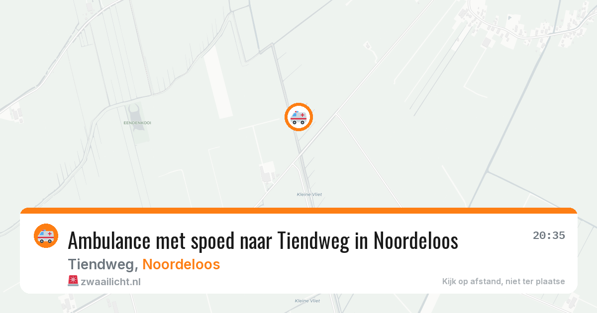 Ambulance met spoed naar Tiendweg in Noordeloos — 18 jun 2026