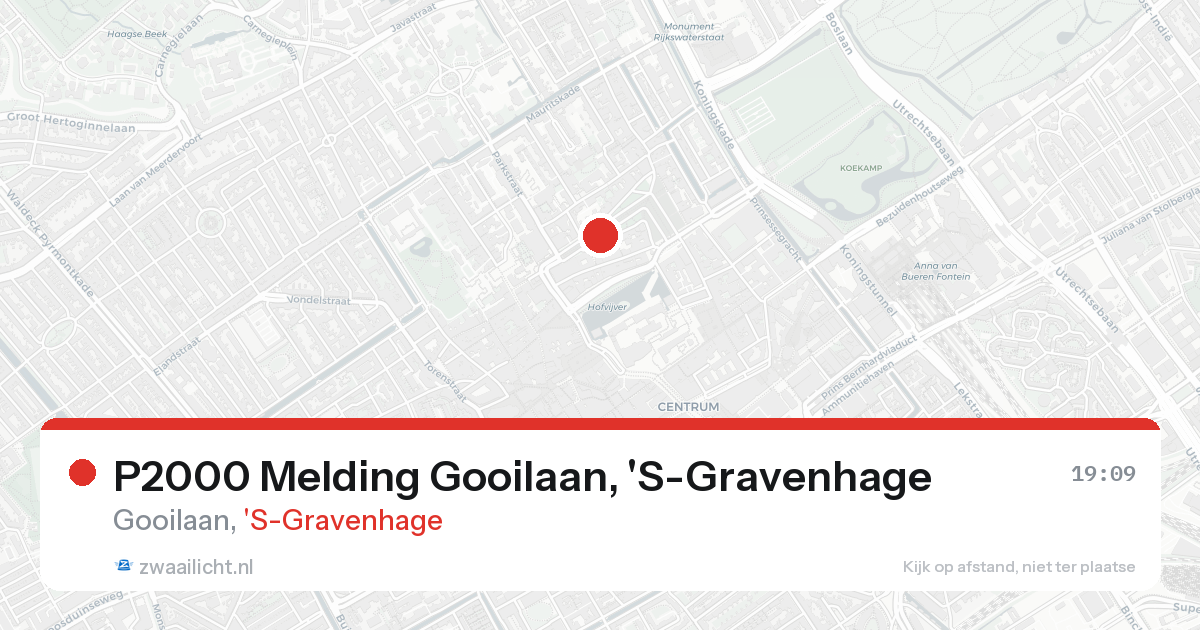 P2000 Melding Gooilaan, 'S-Gravenhage — 31 jan 2026