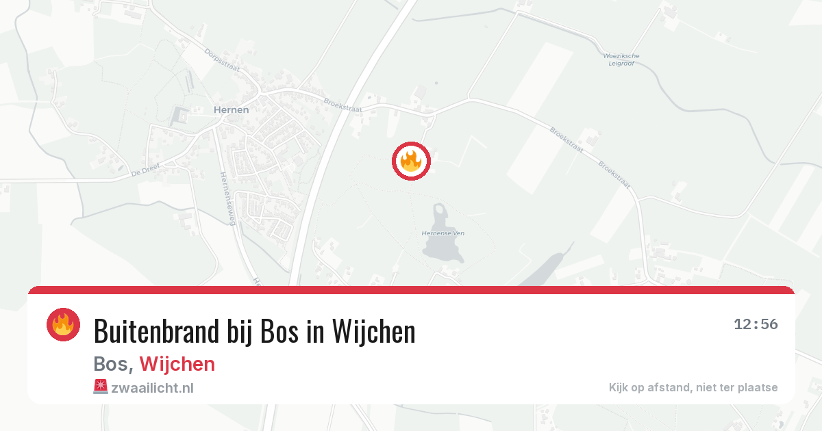 Buitenbrand bij Bos in Wijchen — 9 aug 2026