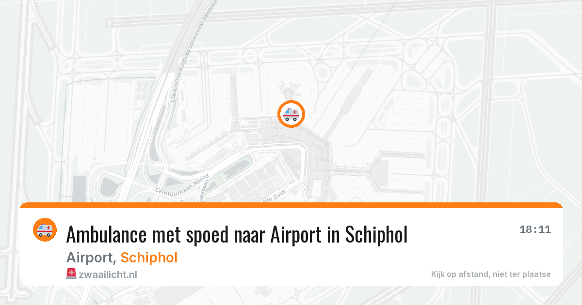 Ambulance met spoed naar Airport in Schiphol — 5 jul 2026
