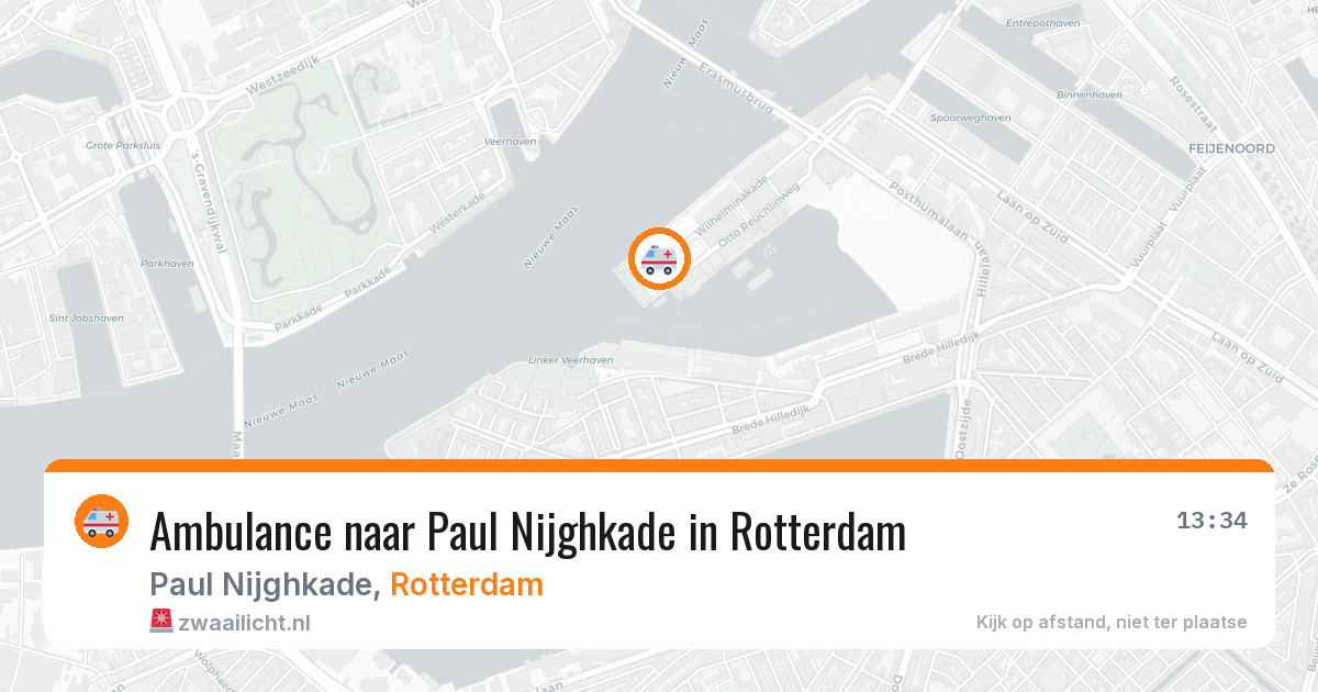 Ambulance naar Paul Nijghkade in Rotterdam — 16 jul 2026