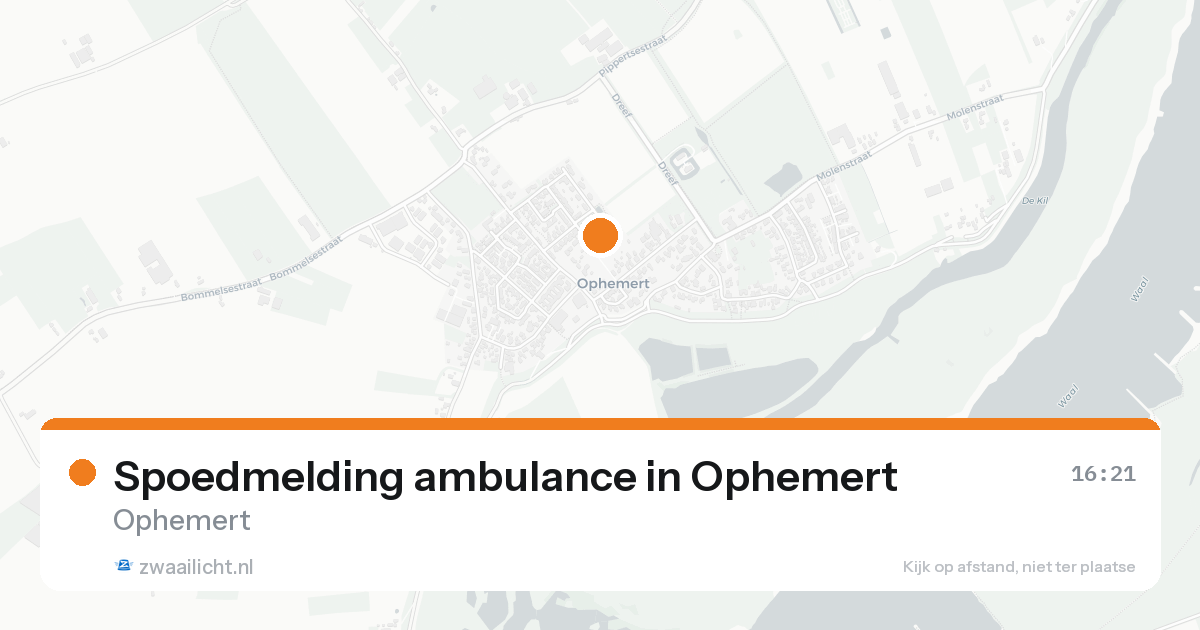 Spoedmelding ambulance in Ophemert — 7 feb 2026