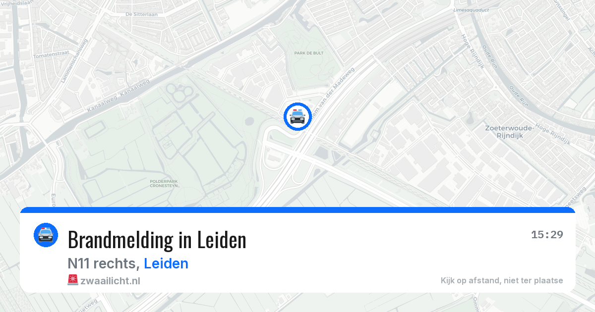 Brandmelding in Leiden — 14 aug 2026