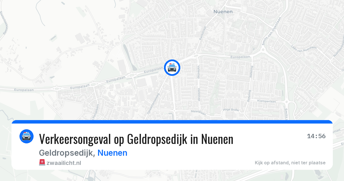 Verkeersongeval op Geldropsedijk in Nuenen — 5 jun 2026