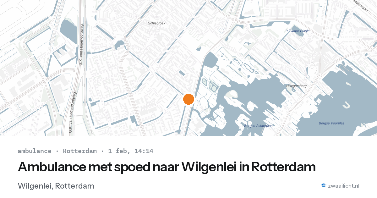 Ambulance met spoed naar Wilgenlei in Rotterdam — 1 feb 2026
