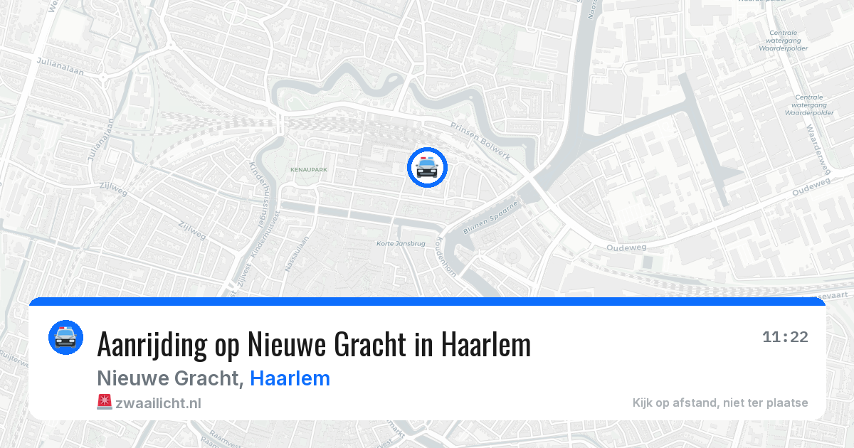 Aanrijding op Nieuwe Gracht in Haarlem — 23 apr 2026