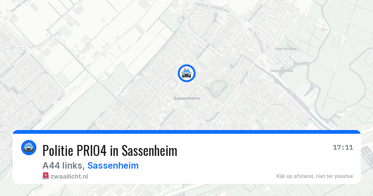 Politie PRIO4 in Sassenheim — 1 jun 2026 | 🚨 Zwaailicht.nl