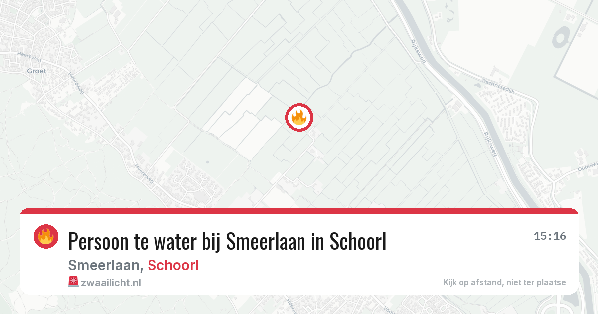 Persoon te water bij Smeerlaan in Schoorl — 7 apr 2026