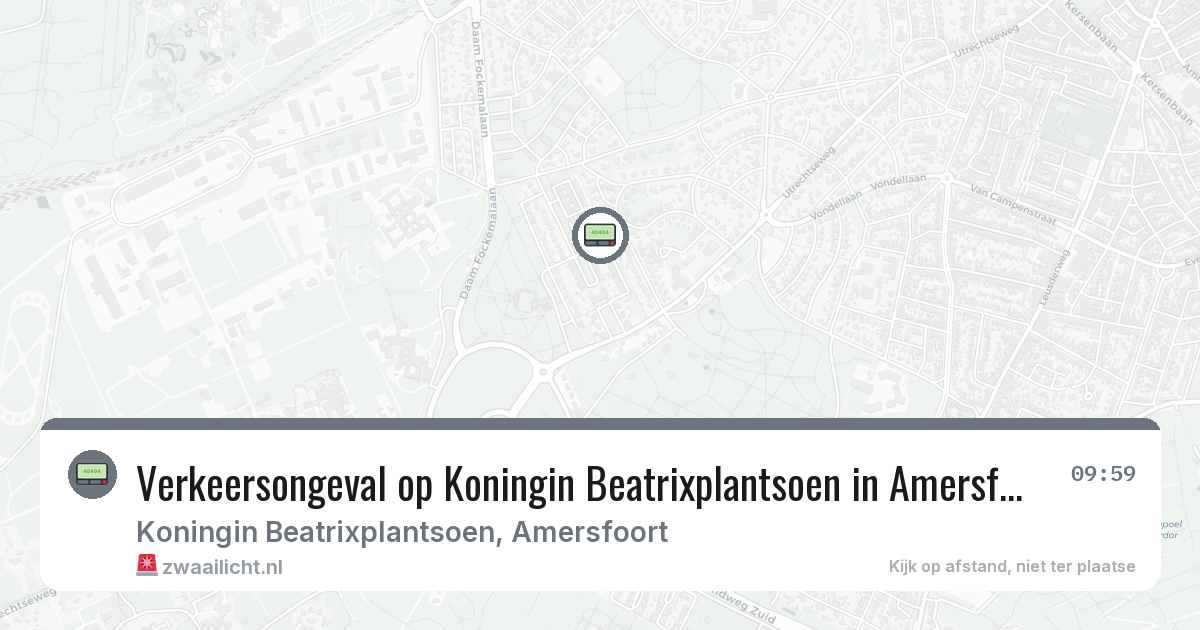 Verkeersongeval op Koningin Beatrixplantsoen in Amersfoort — 11 mrt 2026