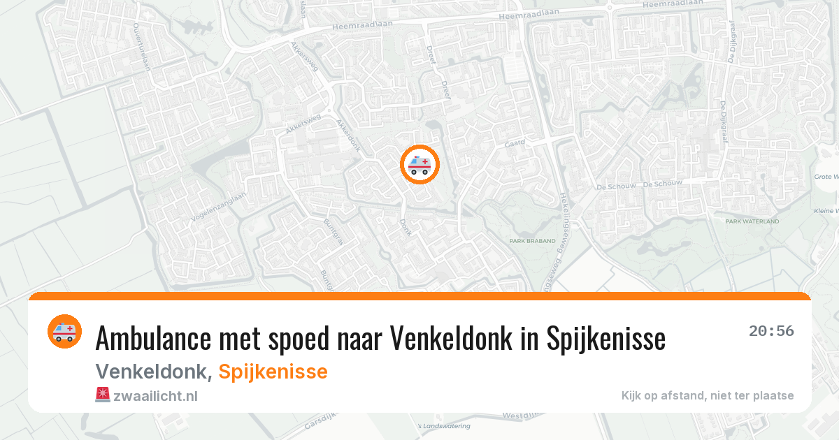 Ambulance met spoed naar Venkeldonk in Spijkenisse — 9 aug 2026