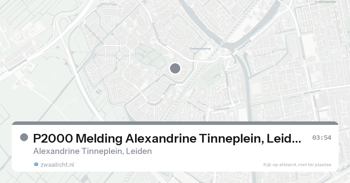 P2000 Melding Alexandrine Tinneplein, Leiden — 19 apr 2026