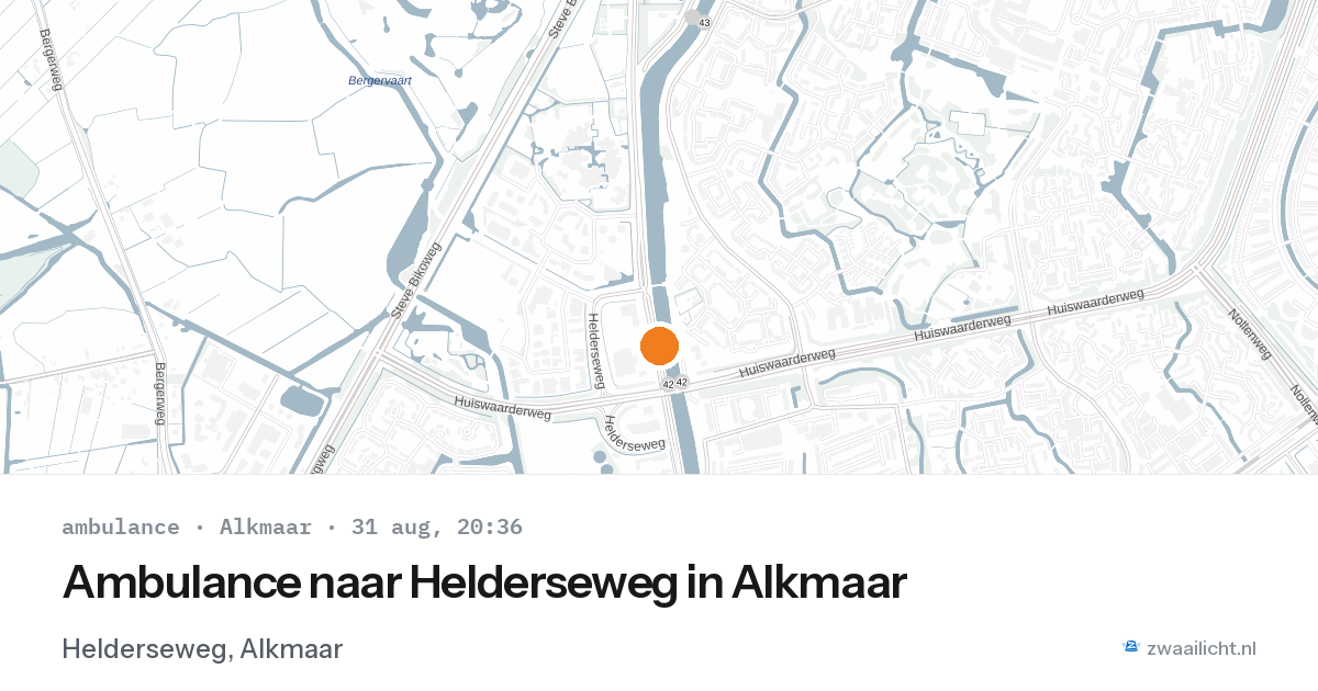Ambulance naar Helderseweg in Alkmaar — 31 aug 2026