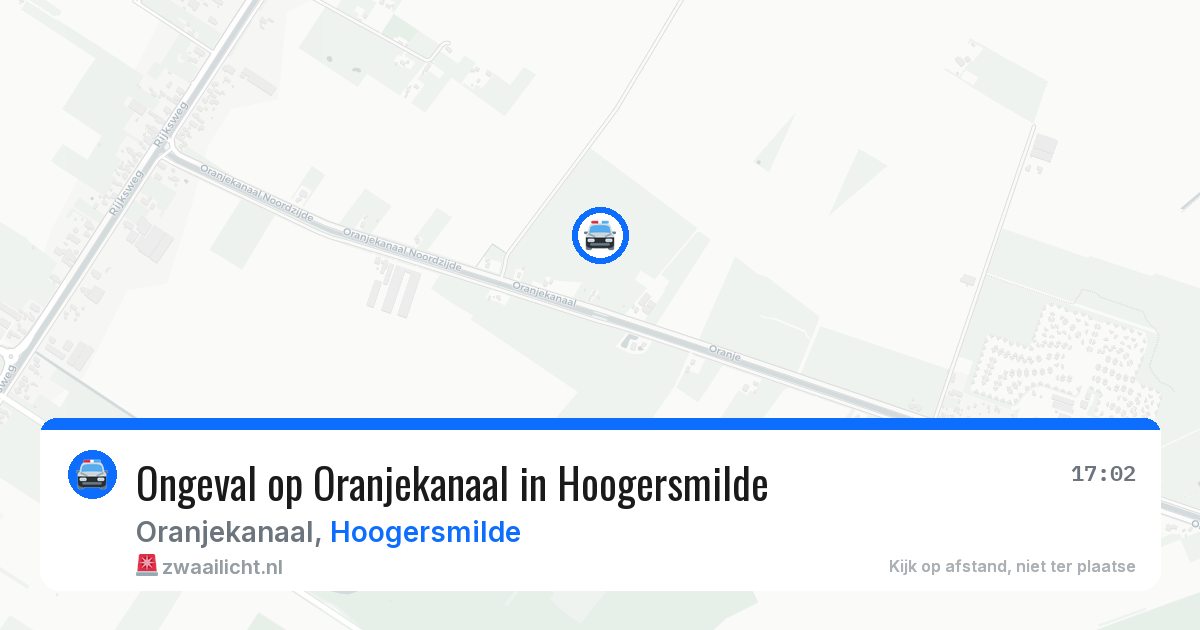 Ongeval op Oranjekanaal in Hoogersmilde — 27 mrt 2026