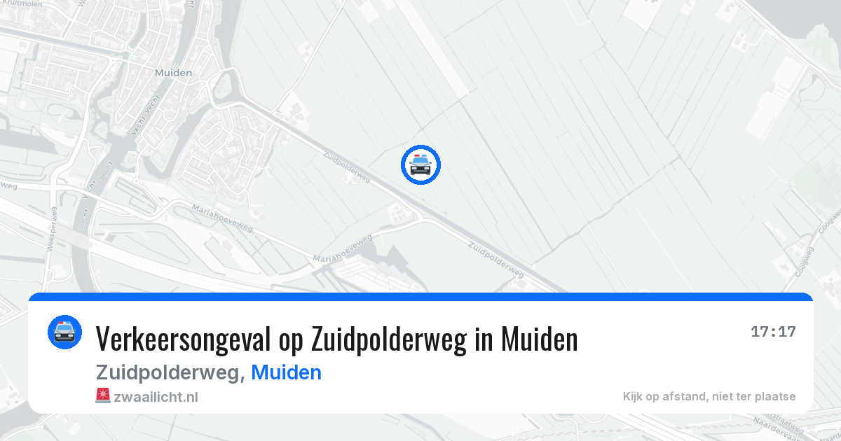Verkeersongeval op Zuidpolderweg in Muiden — 28 mei 2026