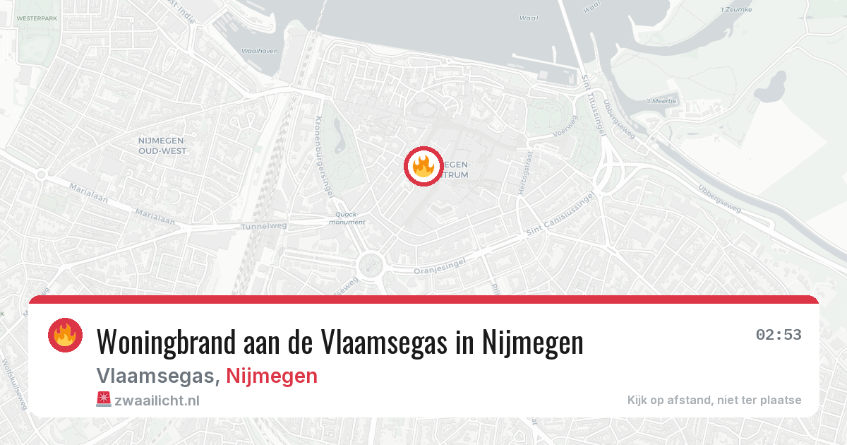 Woningbrand aan de Vlaamsegas in Nijmegen — 18 mrt 2026