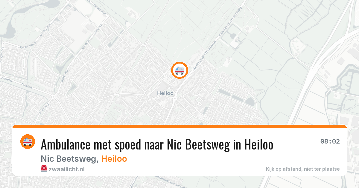 Ambulance met spoed naar Nic Beetsweg in Heiloo — 16 jul 2026