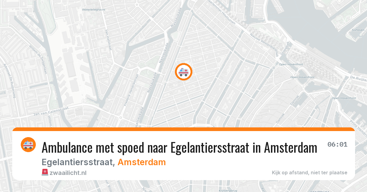 Ambulance met spoed naar Egelantiersstraat in Amsterdam — 15 aug 2026
