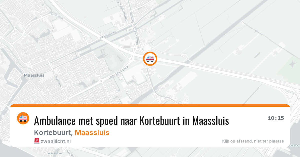 Ambulance met spoed naar Kortebuurt in Maassluis — 6 aug 2026