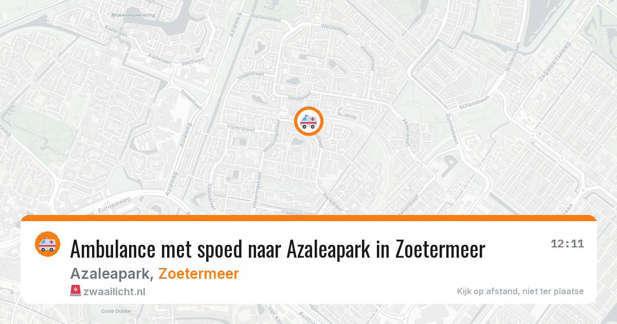 Ambulance met spoed naar Azaleapark in Zoetermeer — 15 jun 2026