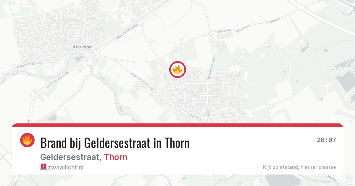 Brand bij Geldersestraat in Thorn — 30 mei 2026