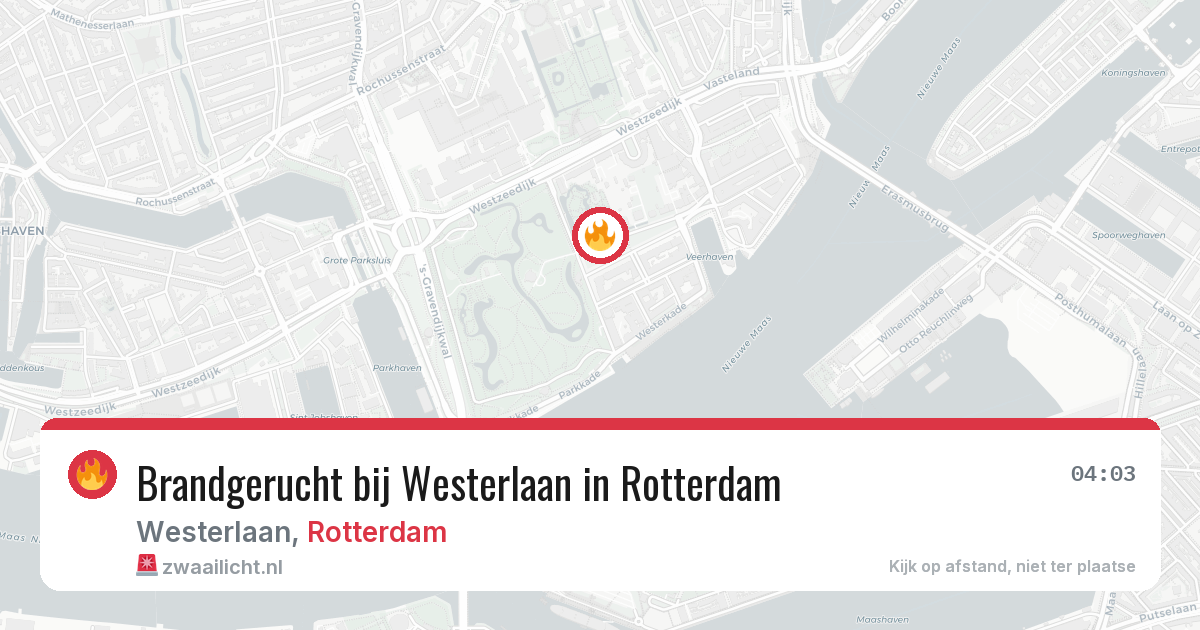 Brandgerucht bij Westerlaan in Rotterdam — 30 jun 2026