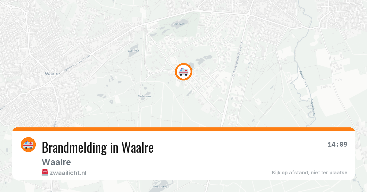 Brandmelding in Waalre — 28 jul 2026
